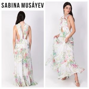 Sabina Musayev Dolcevita Dress in White Floral